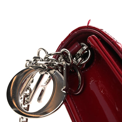 Christian Dior Patent Cannage Lady Dior Clutch Red 13 of 15