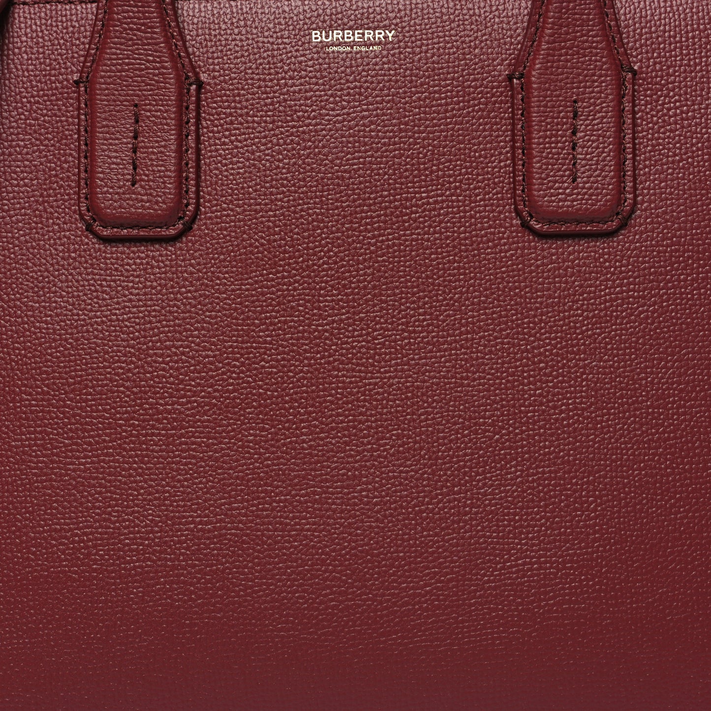 Grainy Calfskin House Check Medium Banner Tote Crimson