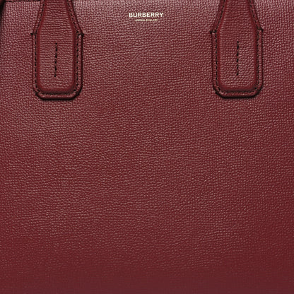 Burberry Grainy Calfskin House Check Medium Banner Tote Crimson 8 of 10