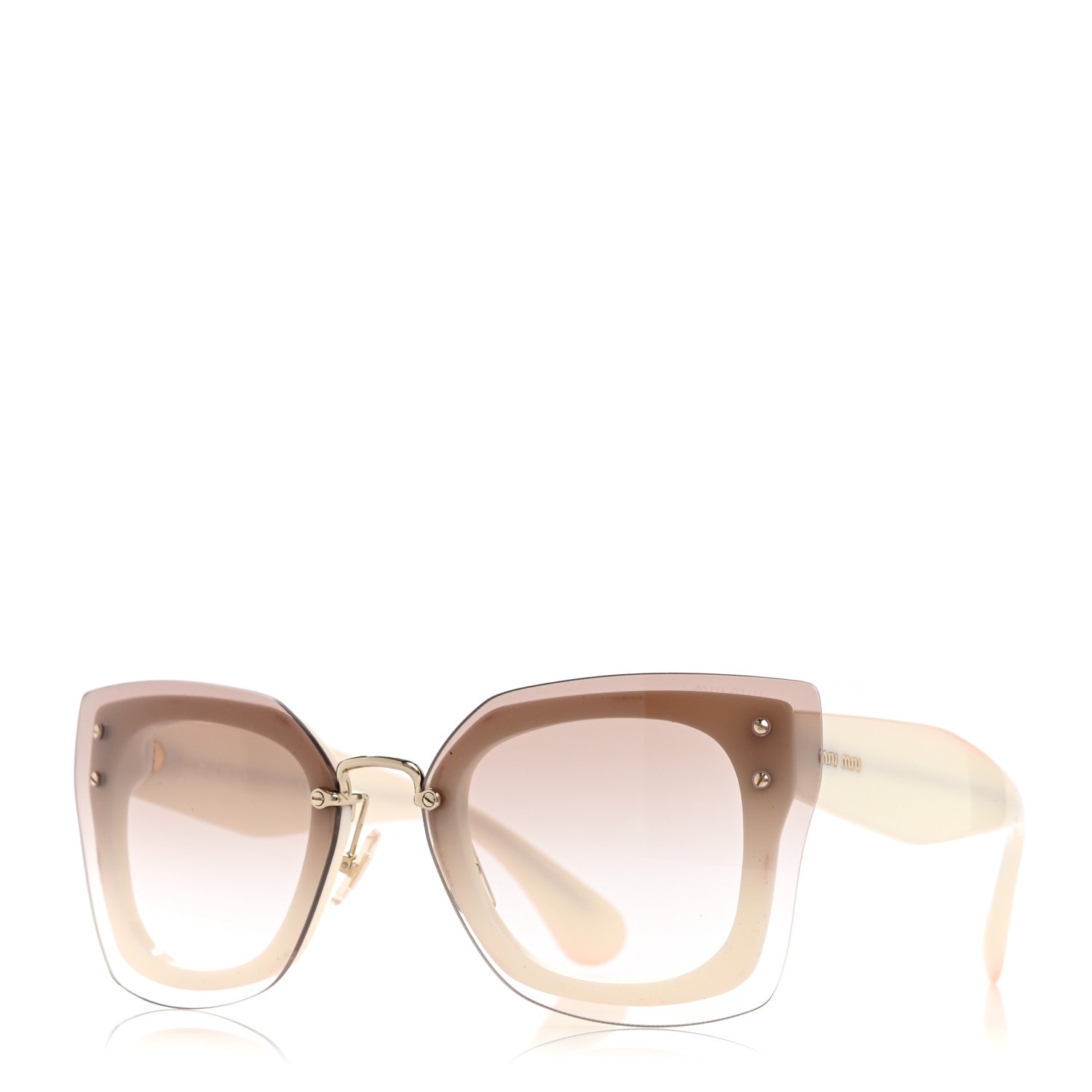 Miu Miu Acetate Cat Eye 04R Sunglasses Ivory 1 of 8