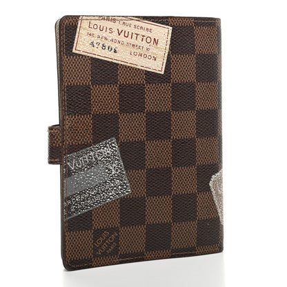 Louis Vuitton Damier Ebene Labels Small Ring Agenda Cover 3 of 7