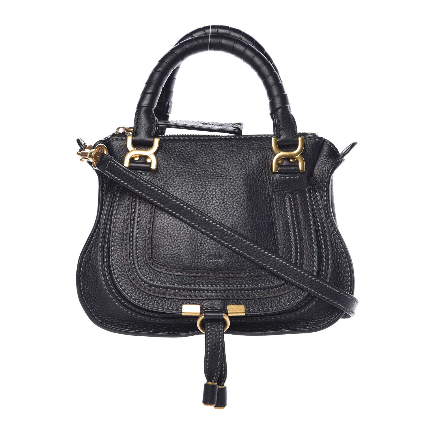 Chloe Calfskin Baby Marcie Satchel Black 1 of 9