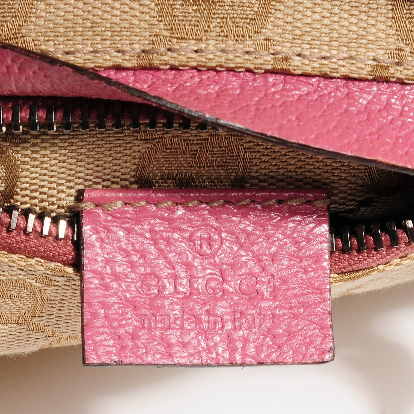 GG Monogram Web Double Pocket Belt Bag Pink
