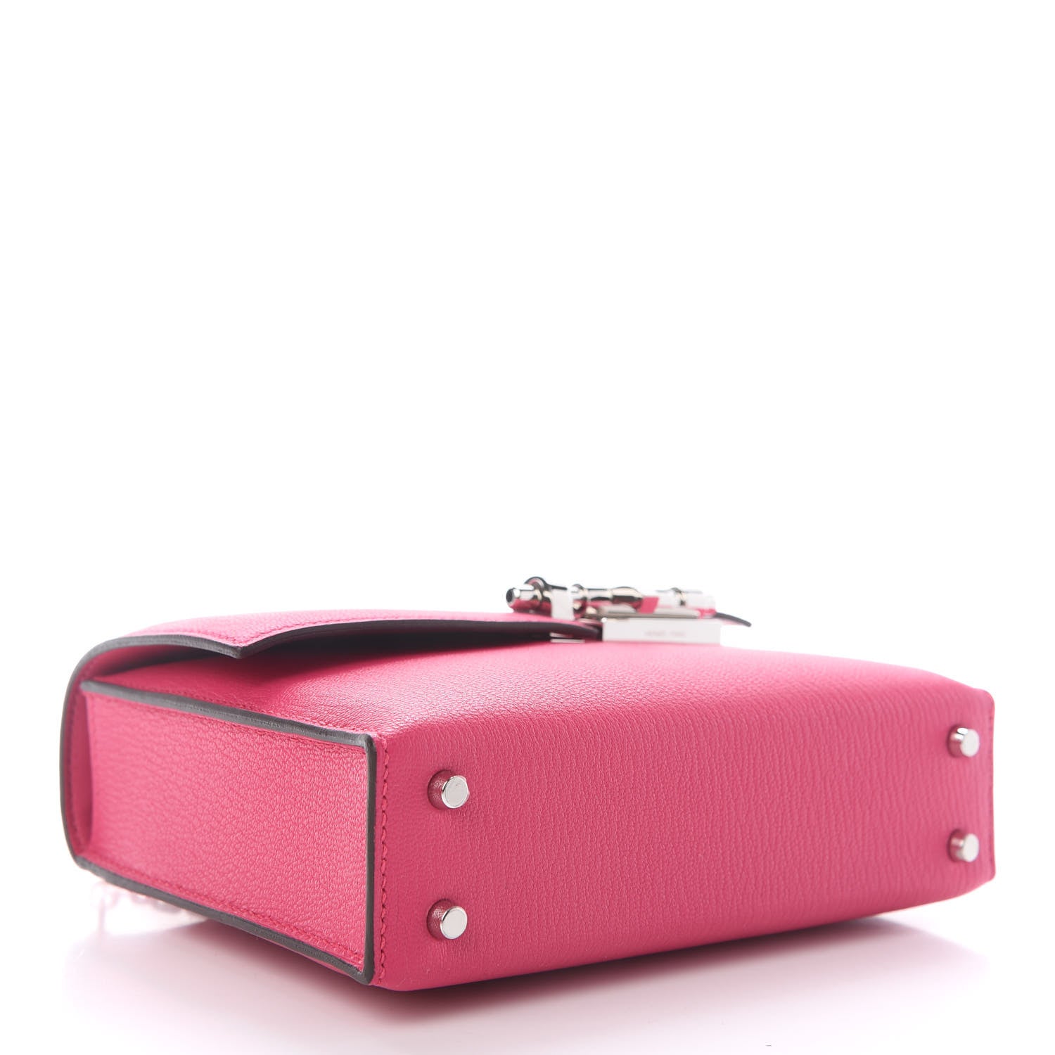 Hermes Chevre Mysore Mini Verrou Chaine Bag Rose Shocking 4 of 9
