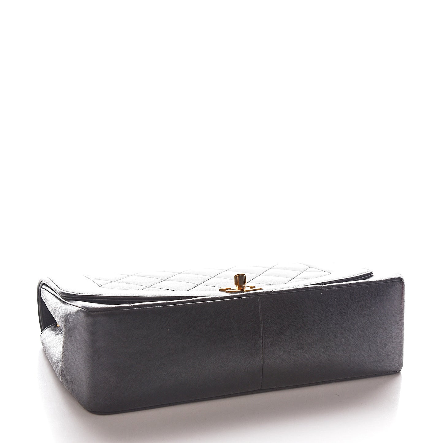 Lambskin Quilted Medium Single Flap Black