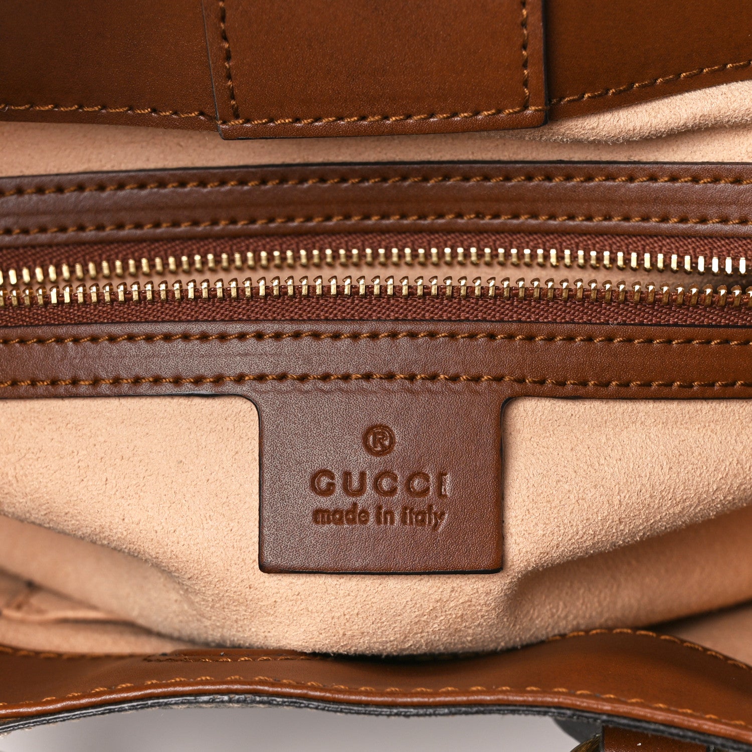 Gucci Soft GG Supreme Monogram Small Crossbody Tote Beige Cuir 6 of 11