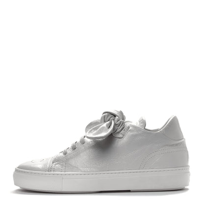 Chanel Crumpled Calfskin Womens CC Bow Sneakers White 1 of 4