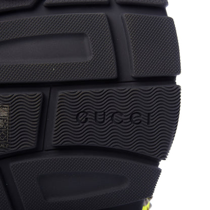 Gucci Technical Canvas Calfskin Studded Mens Aguru Sandals 10 Neon Yellow 8 of 8