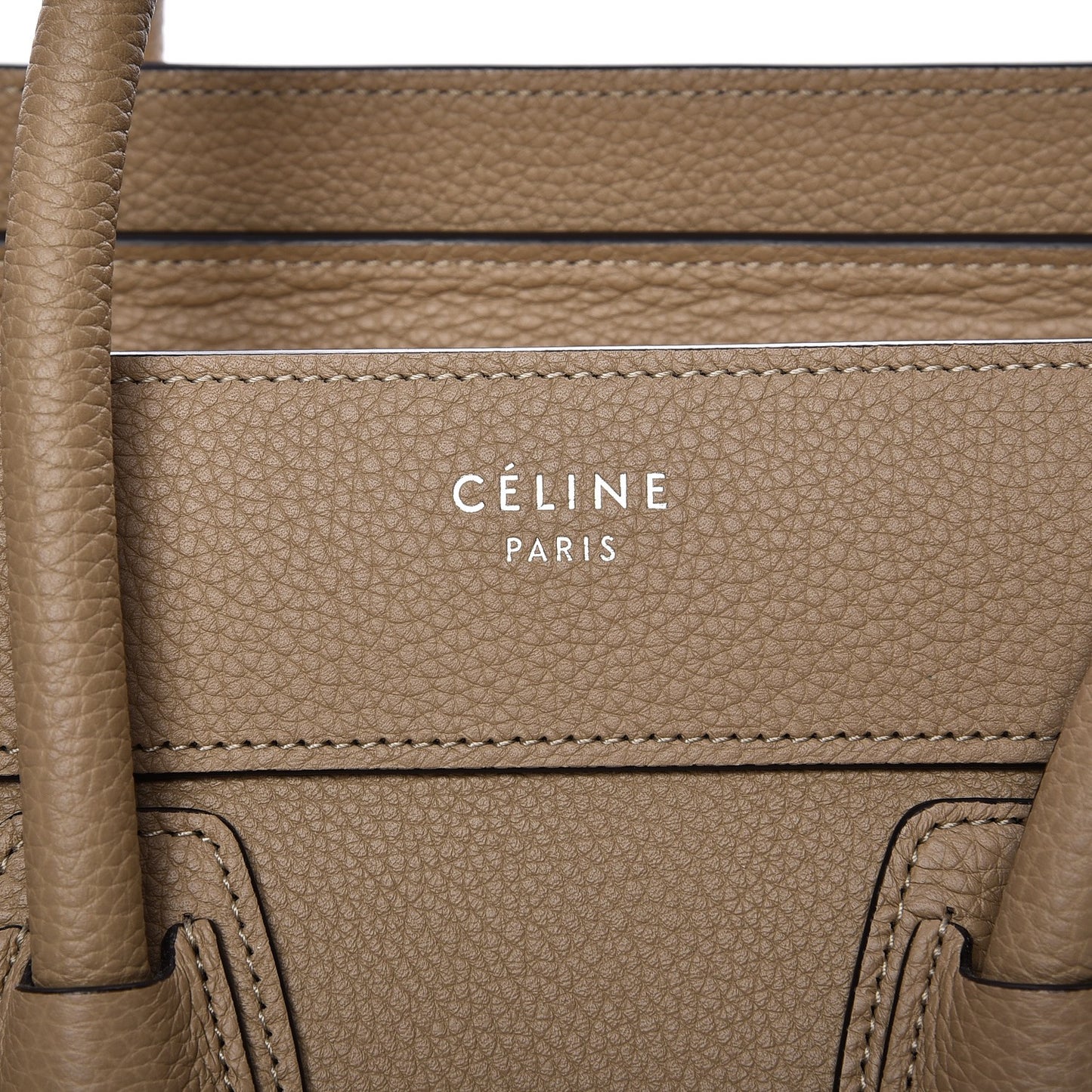Drummed Calfskin Micro Luggage Dune