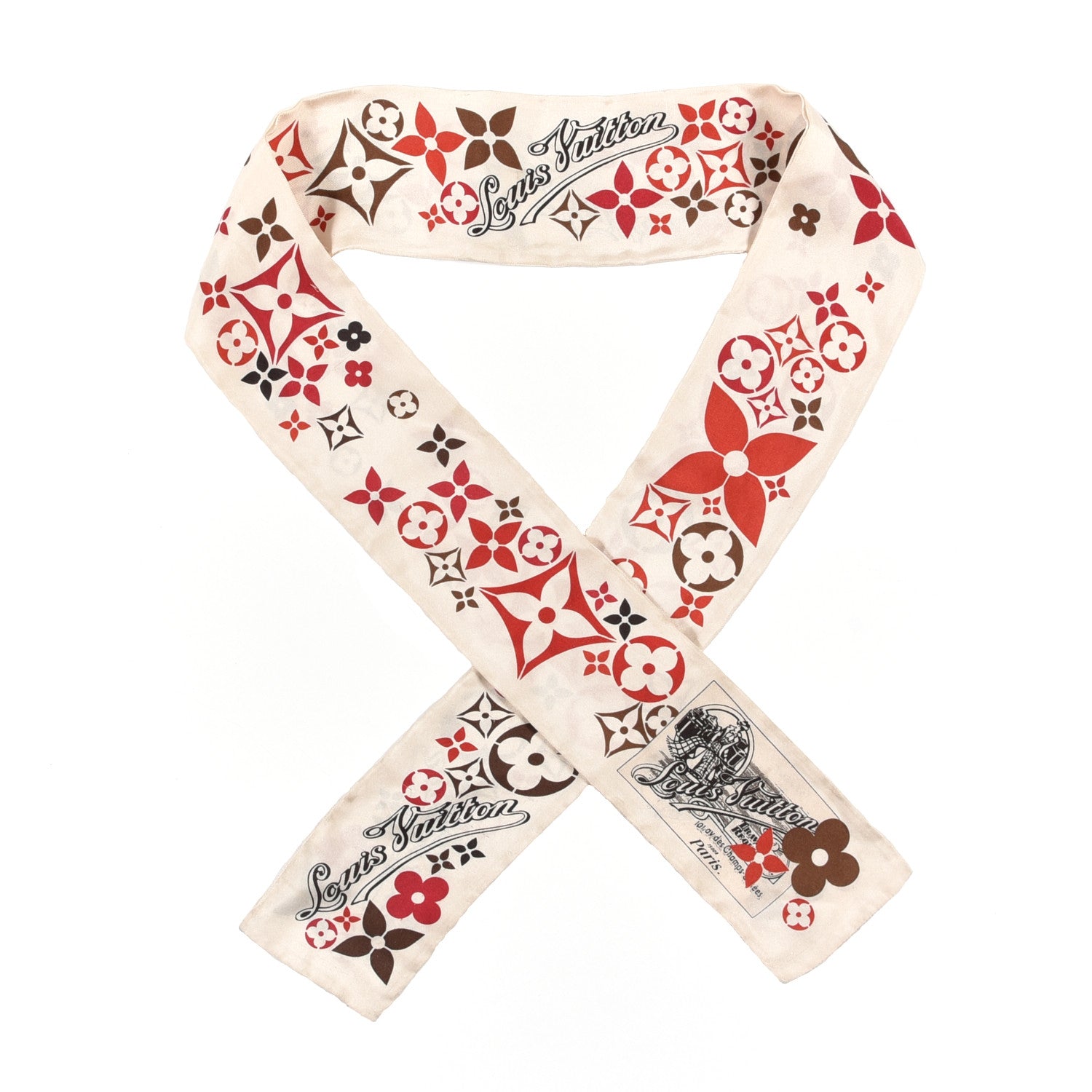 Louis Vuitton Silk Sweet Flower Bandeau Rouge 1 of 4