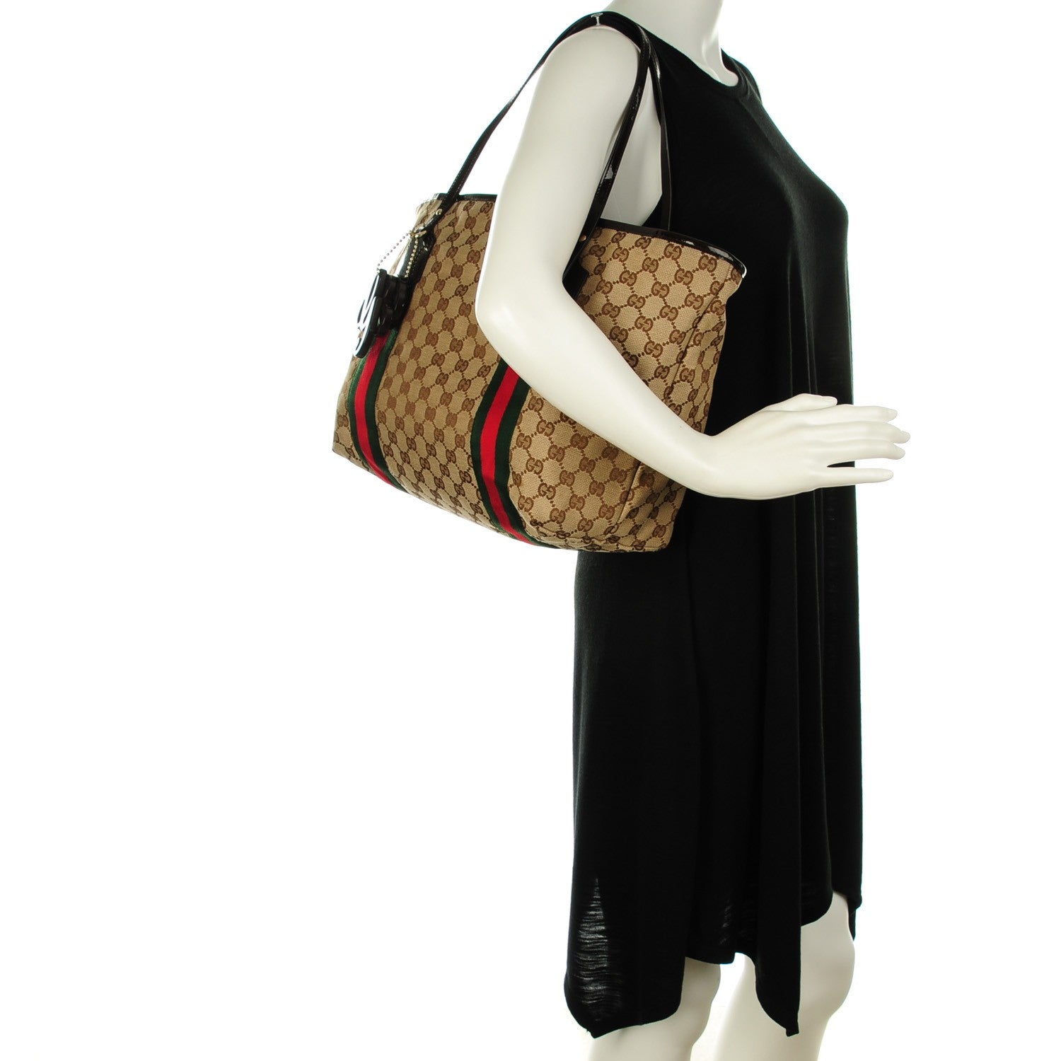 Gucci Monogram Web Large Jolie Tote Brown 2 of 7