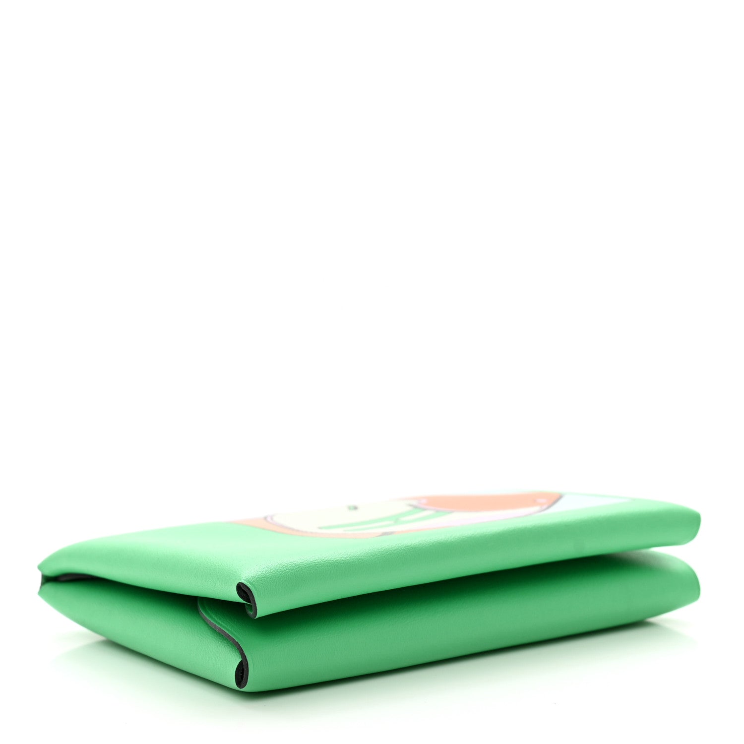Hermes Swift Compact Saddle Print Calvi Duo Card Case Vert Comics 4 of 7