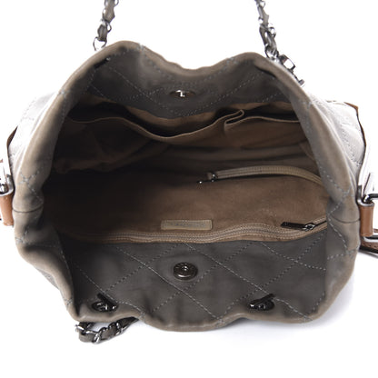Chanel Calfskin Country Chic Stitched Hobo Grey 5 of 11