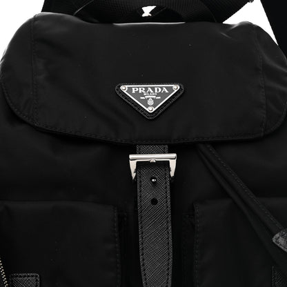Prada Tessuto Nylon Saffiano Vela Backpack Black 9 of 11