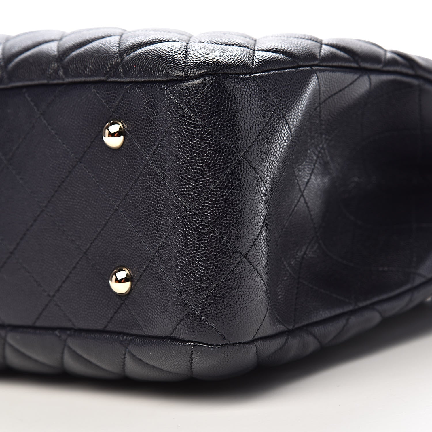 Chanel Caviar Quilted Large CC Shopping Tote Navy 9 of 10