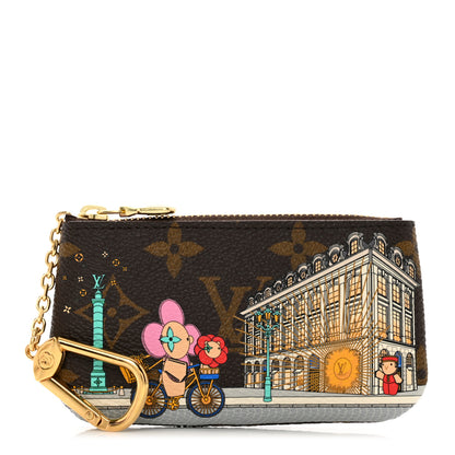 Louis Vuitton Monogram 2022 Christmas Animation Paris Key Pouch Pink 1 of 7