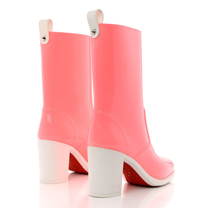 Christian Louboutin PVC Loubirain 70MM Rain Boots 37 Bubble Gum 4 of 8