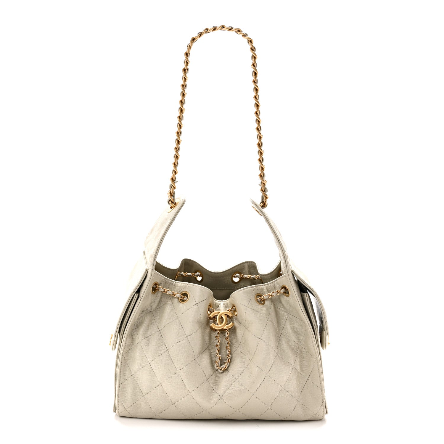 Chanel Caviar Quilted Small Chanel 25 Handbag Light Grey 1 of 10