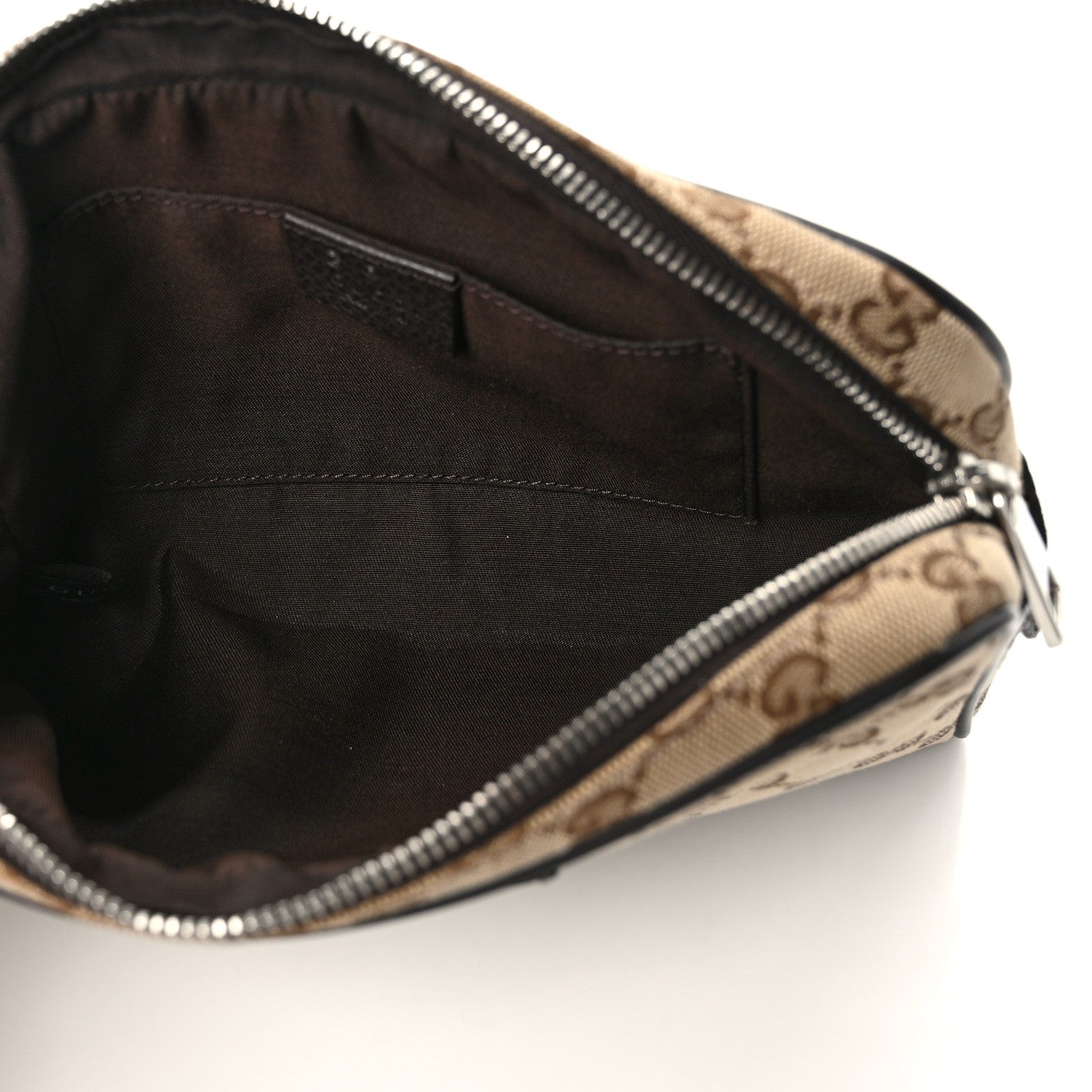 Gucci Monogram Belt Bag Beige Ebony Testa di Moro Marrone Scuro 5 of 10