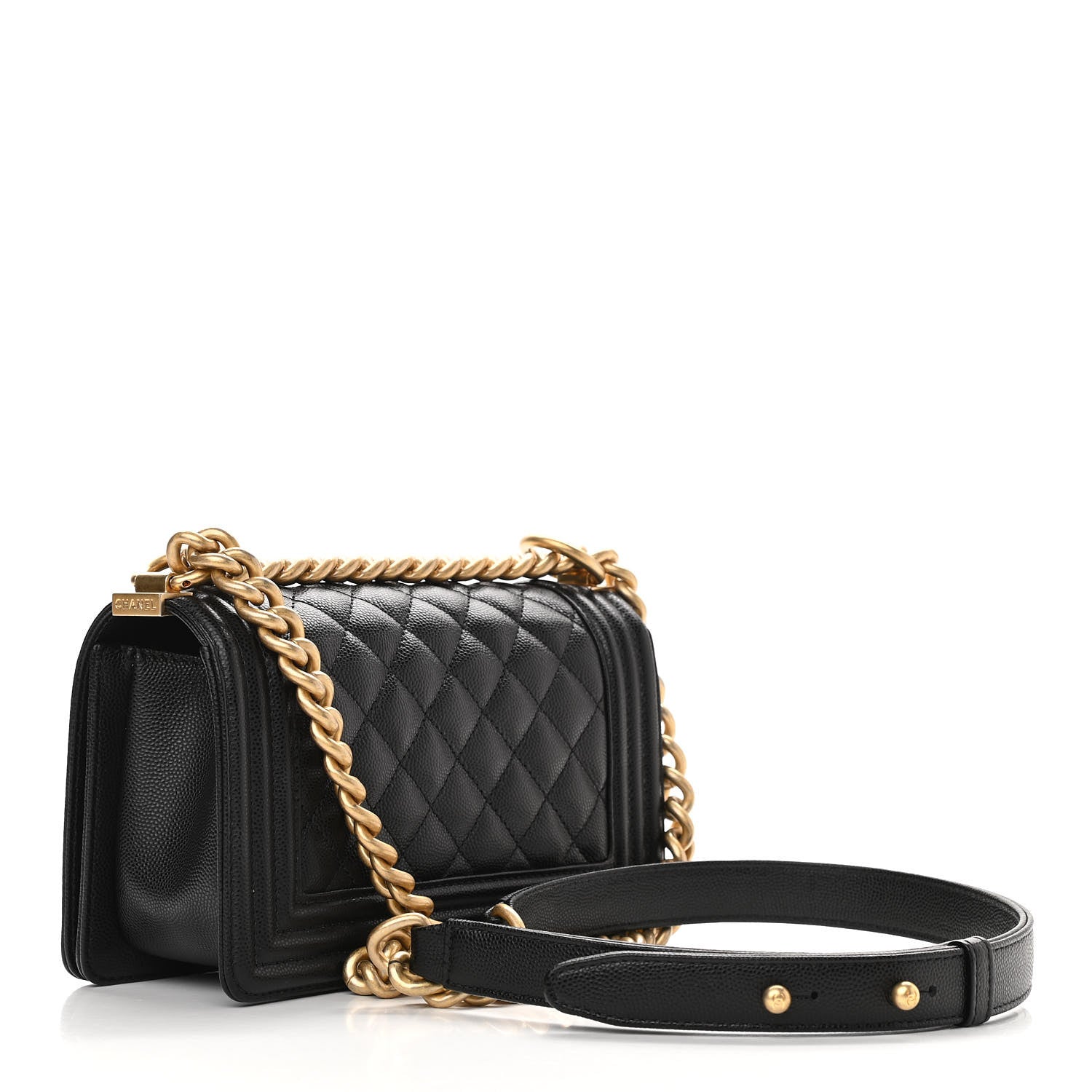 Chanel Caviar Quilted Small Boy Flap Black 2 of 9