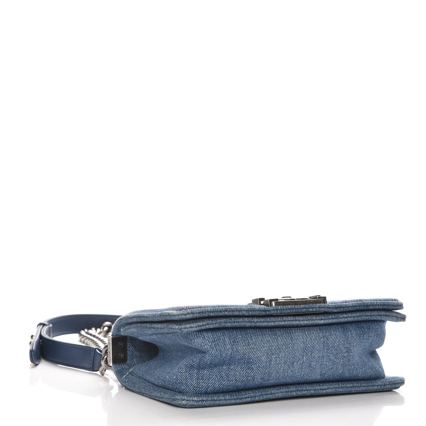 Denim Quilted Small Boy Flap Blue
