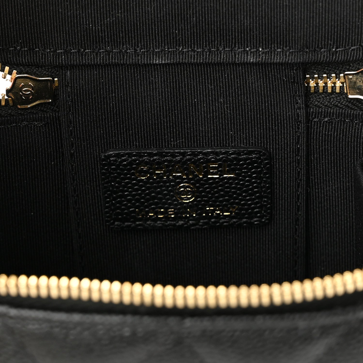 Chanel Caviar Quilted Mini Pearl On Top Vanity Case With Chain Black 6 of 13