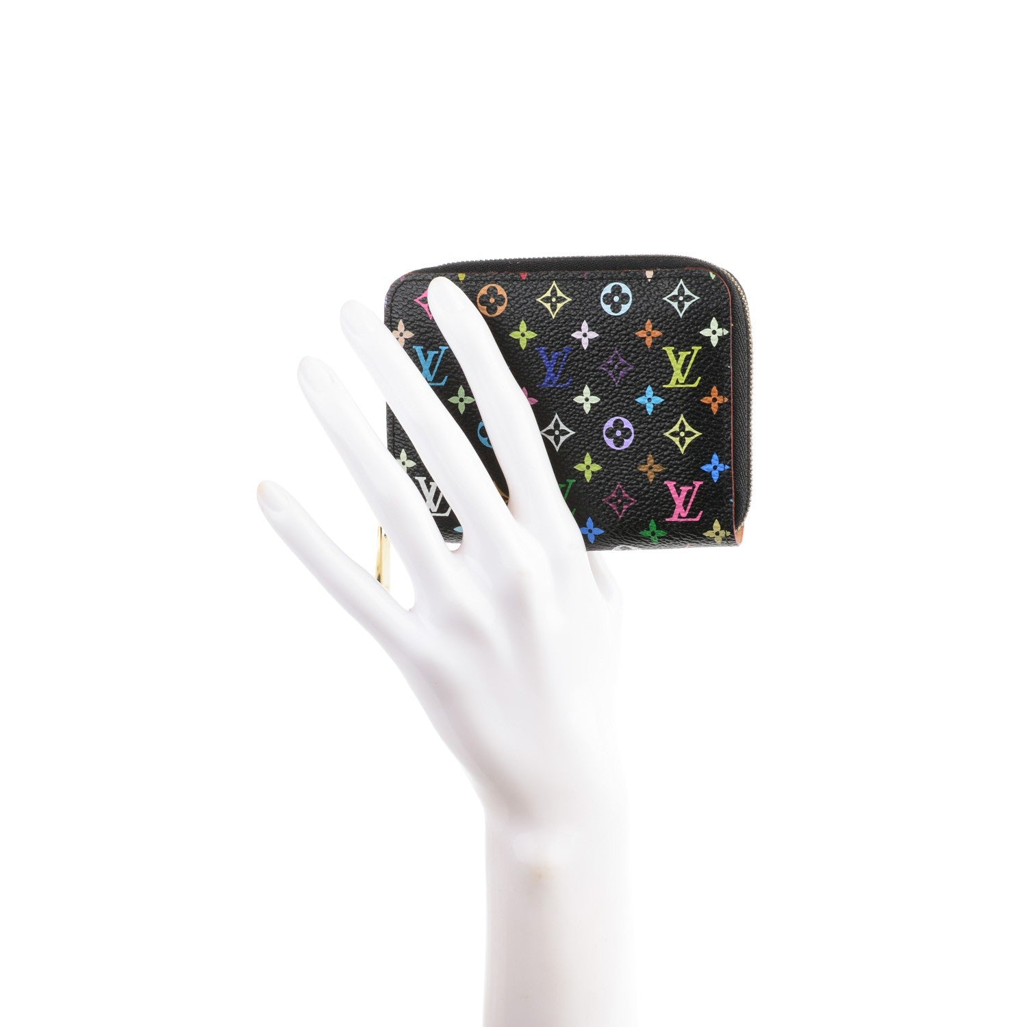 Louis Vuitton Monogram Multicolor Zippy Coin Purse Black 2 of 7