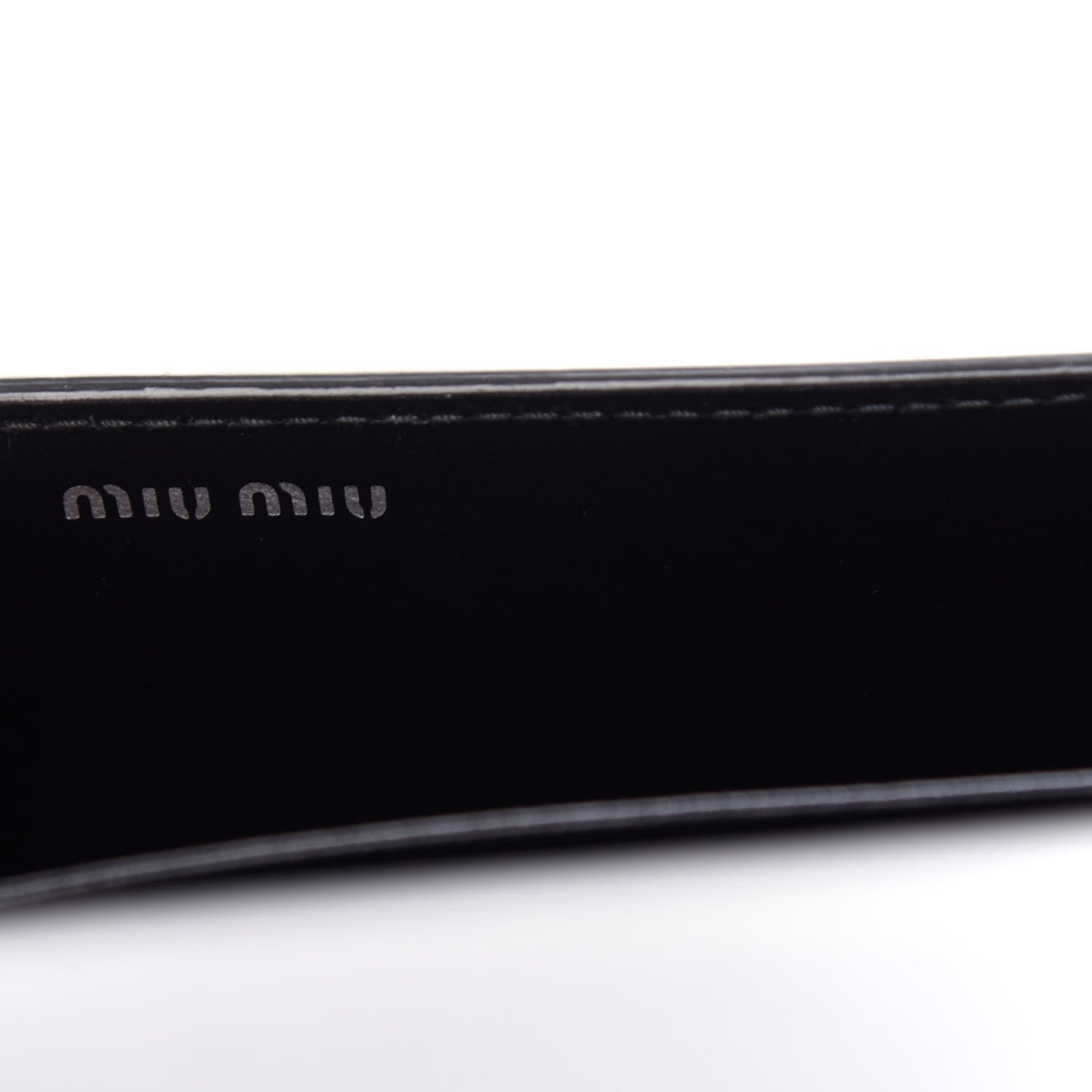 Miu Miu Vernice Crystal Logo Crossbody Black 6 of 11