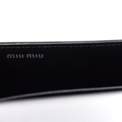 Miu Miu Vernice Crystal Logo Crossbody Black 6 of 11