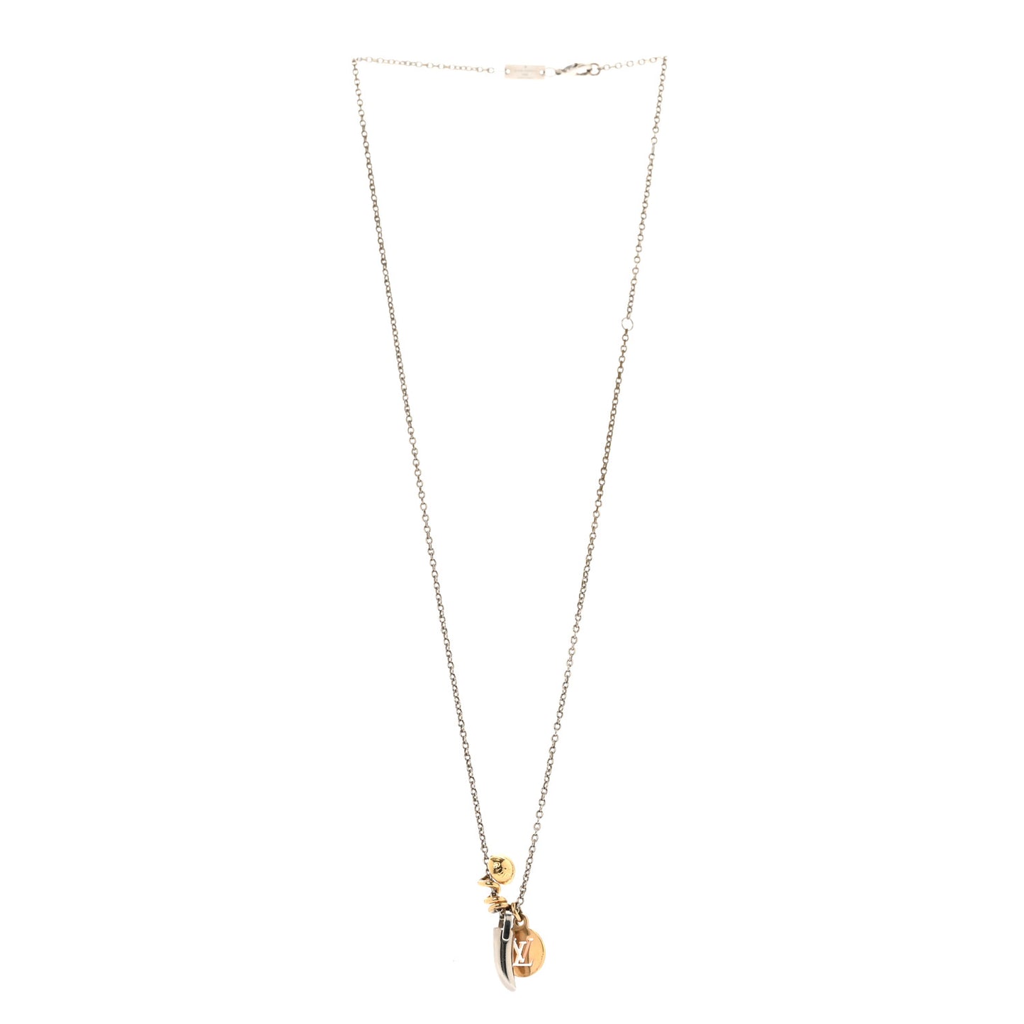 Metal Safari Charms Necklace Silver Gold