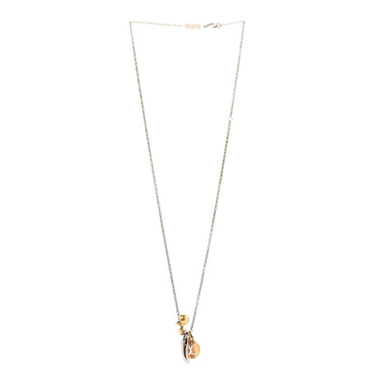 Louis Vuitton Metal Safari Charms Necklace Silver Gold 3 of 8
