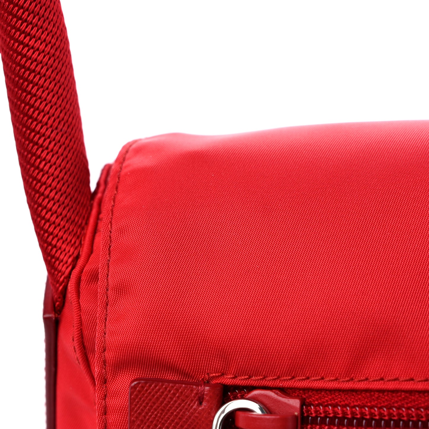 Tessuto Nylon Saffiano Messenger Bag Rosso