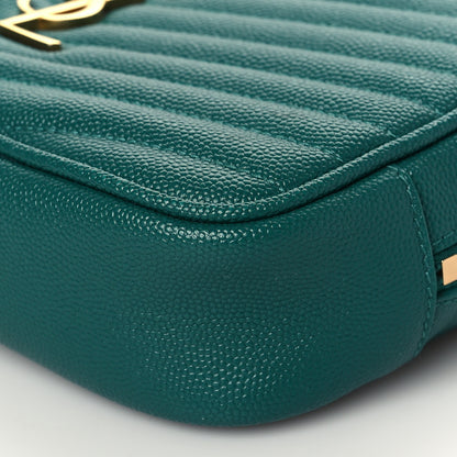 Saint Laurent Grain De Poudre Matelasse Monogram Mini Lou Camera Bag Brilliant Grass 10 of 10