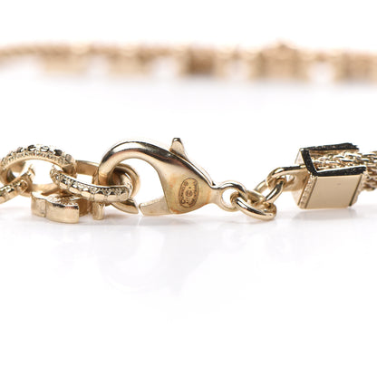 Chanel Mesh Logo Choker Necklace Gold 4 of 4
