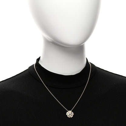 Chanel 18K Yellow Gold Diamond Bouton de Camelia Pendant Necklace 2 of 7