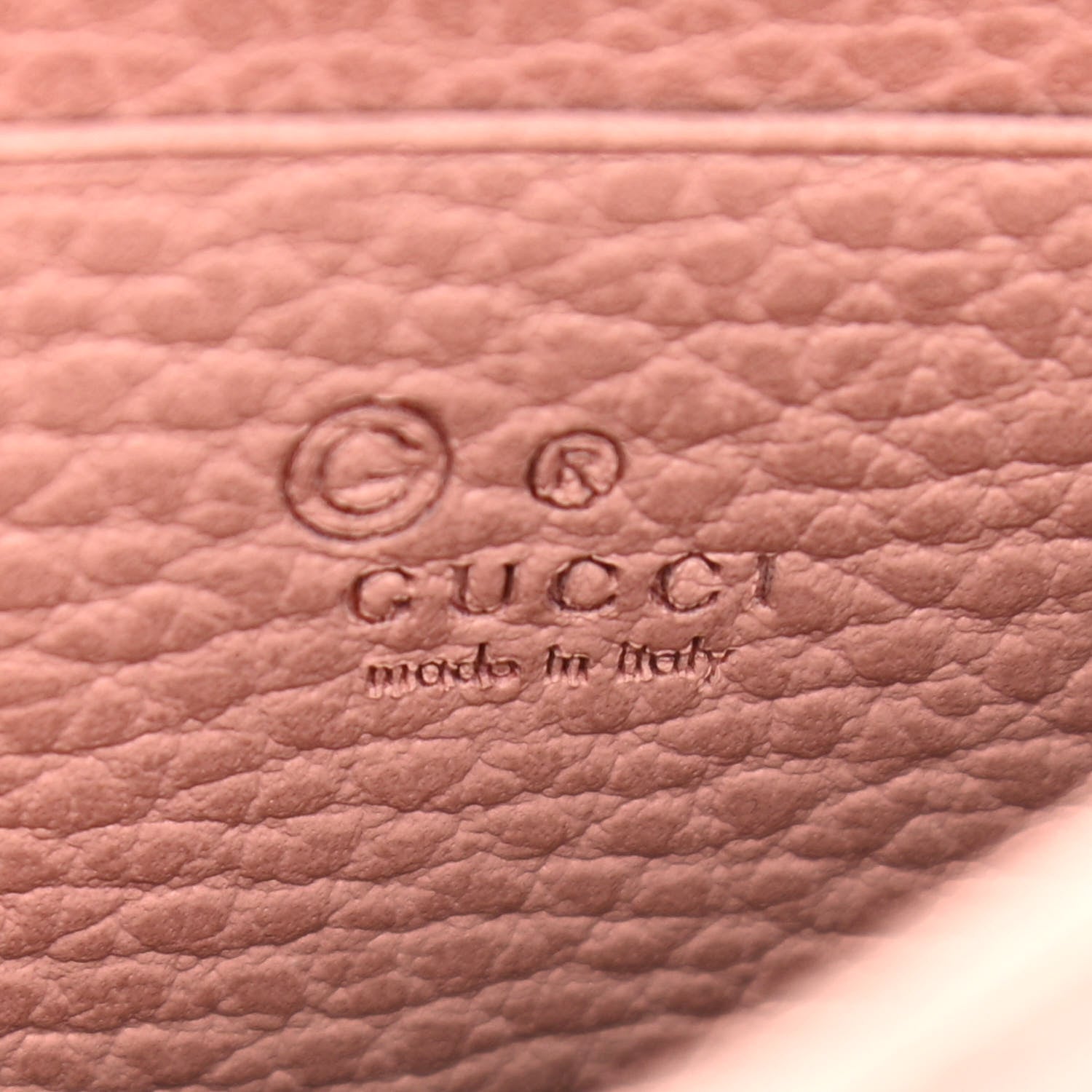 Gucci Dollar Calfskin Interlocking G Chain Wallet Soft Pink 6 of 10