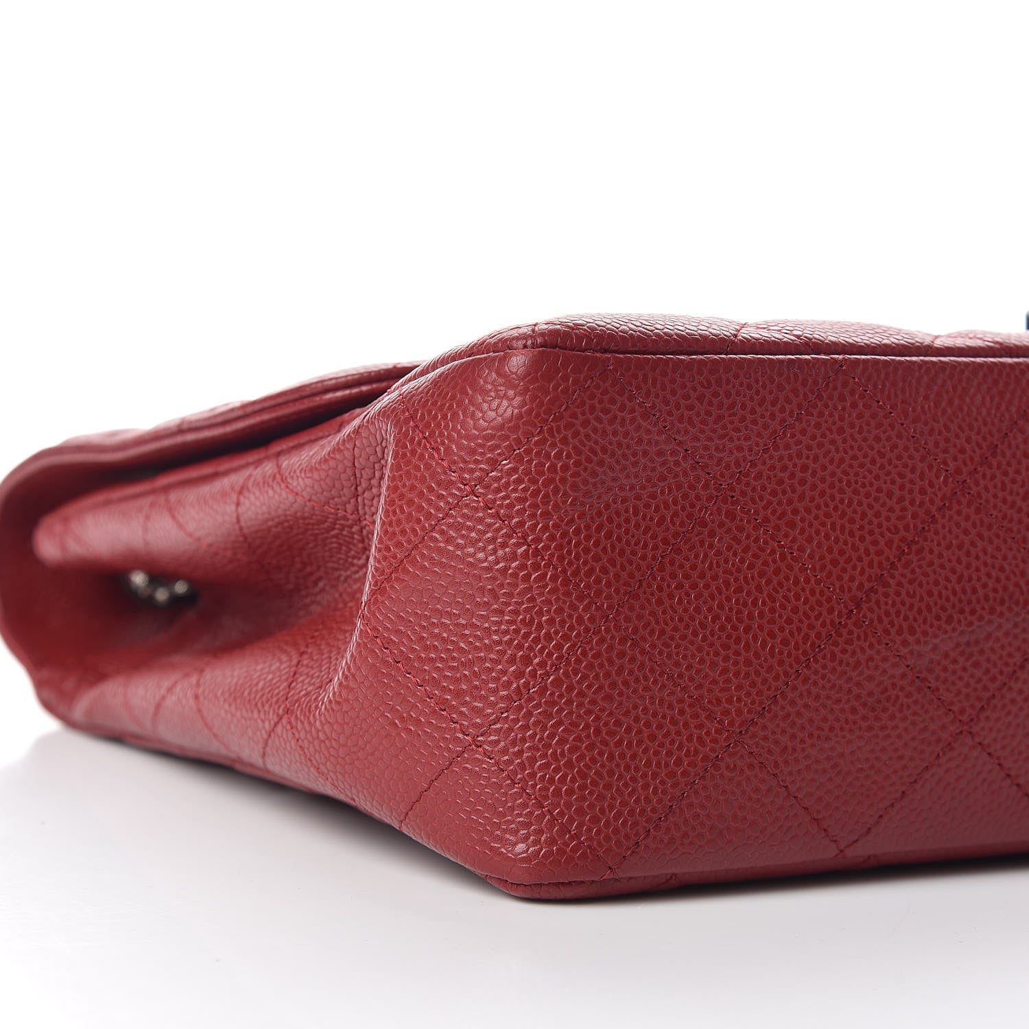 Chanel Caviar Quilted Jumbo Single Flap Red 6 of 12