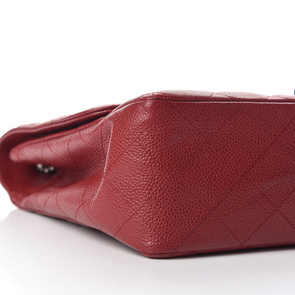 Chanel Caviar Quilted Jumbo Single Flap Red 6 of 12