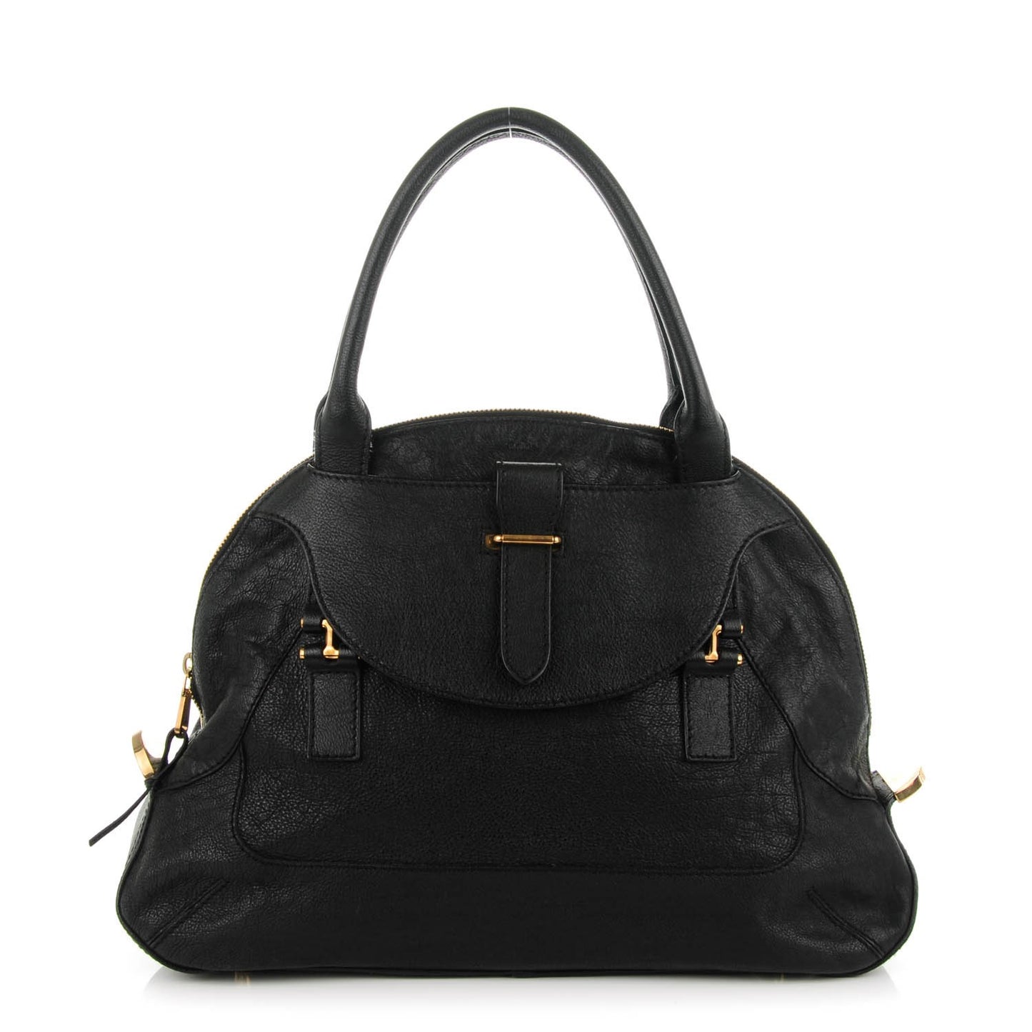 Calfskin Georgia Dome Bag Black