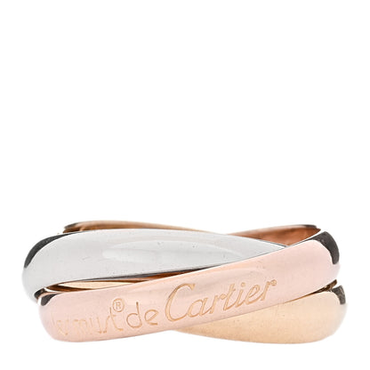 Cartier 18K Pink Yellow White Gold Classic Les Must De Cartier Trinity Ring  54 7 1 of 5