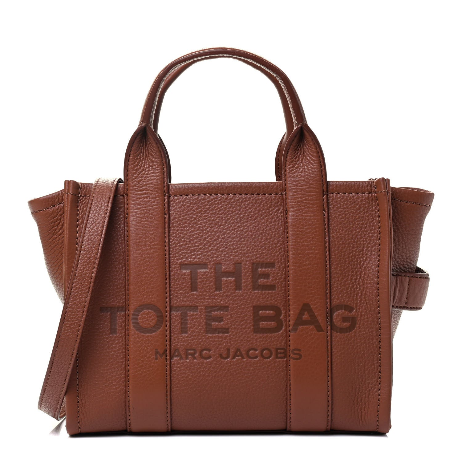 Marc Jacobs Grained Calfskin Small The Tote Bag Argan Oil 1 of 4