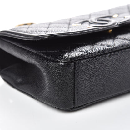 Chanel Caviar Quilted Small CC Filigree Flap Black 8 of 11