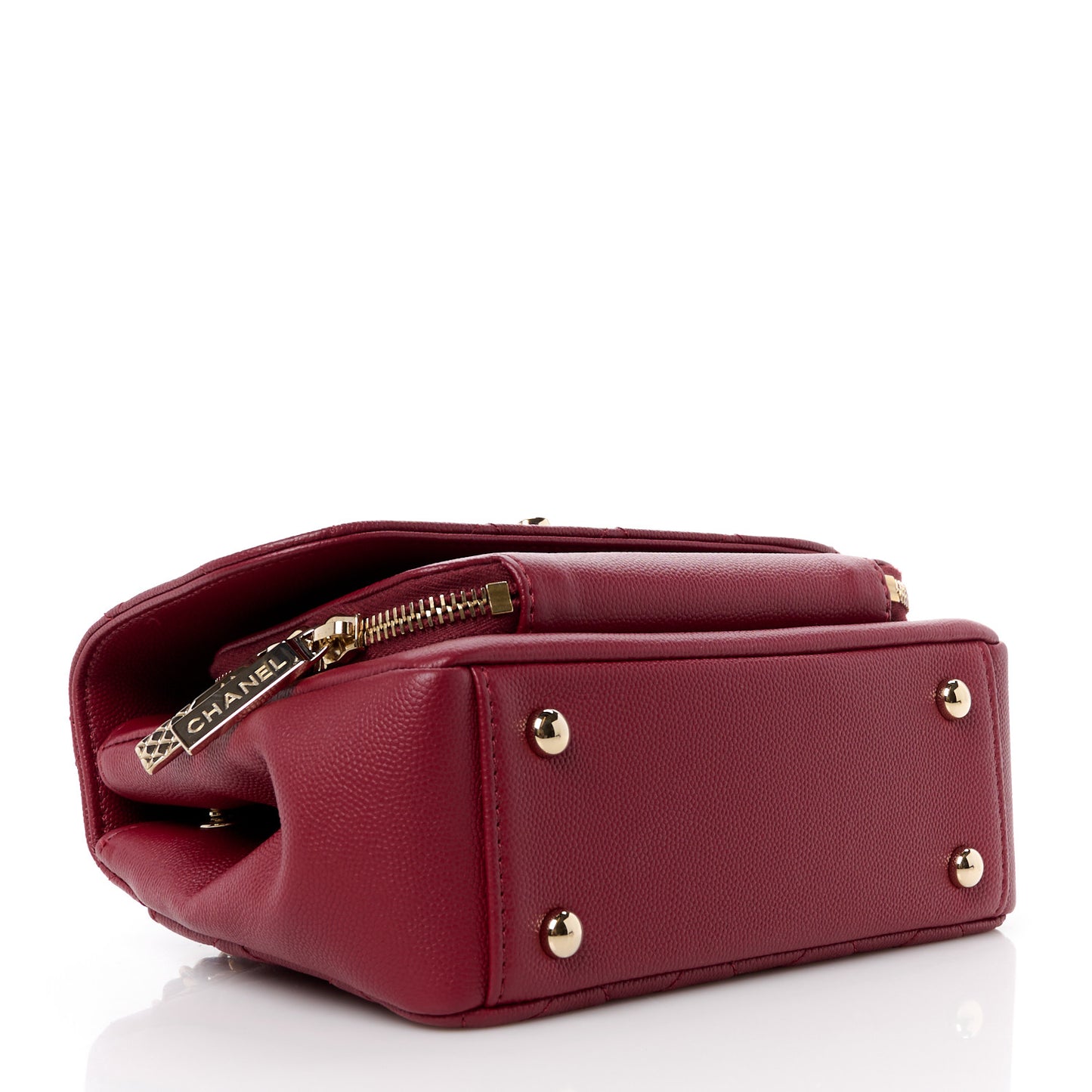 Caviar Quilted Small Business Affinity Flap Red