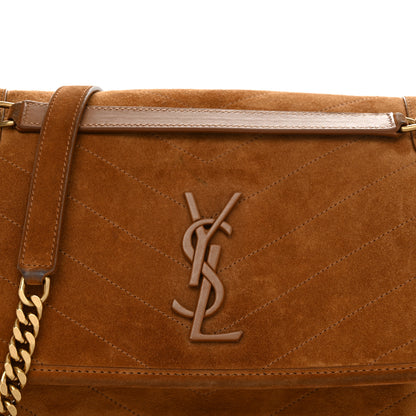 Saint Laurent Suede Monogram Medium Niki Chain Satchel Cinnamon 9 of 12