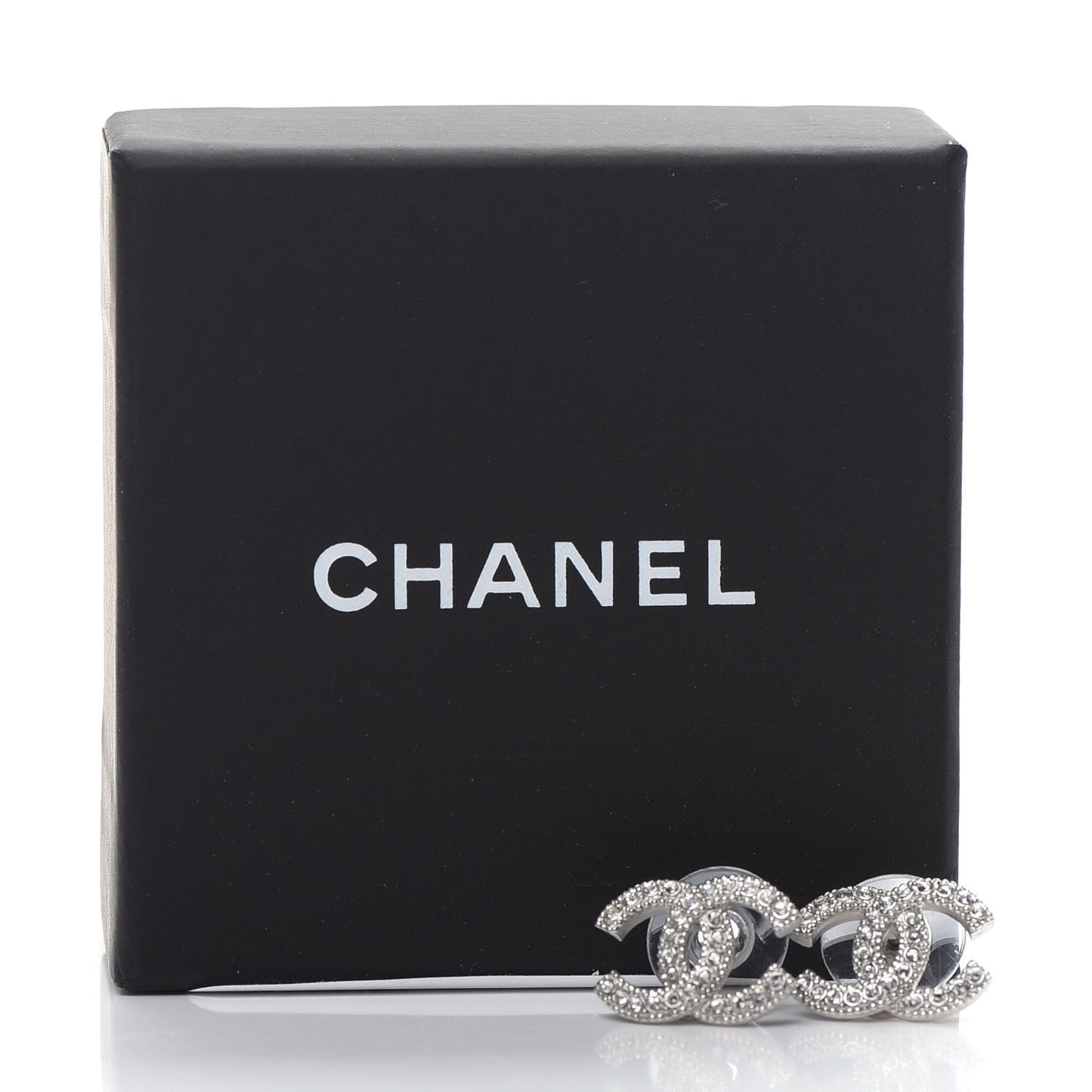 Crystal CC Earrings Silver