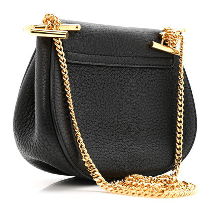 Chloe Grained Lambskin Nano Drew Shoulder Bag Black 3 of 10