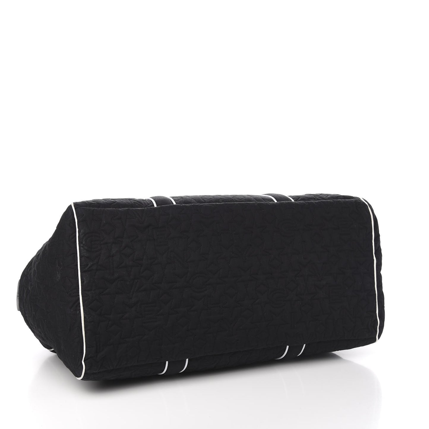Nylon Quilted Stars Diaper Bag Black