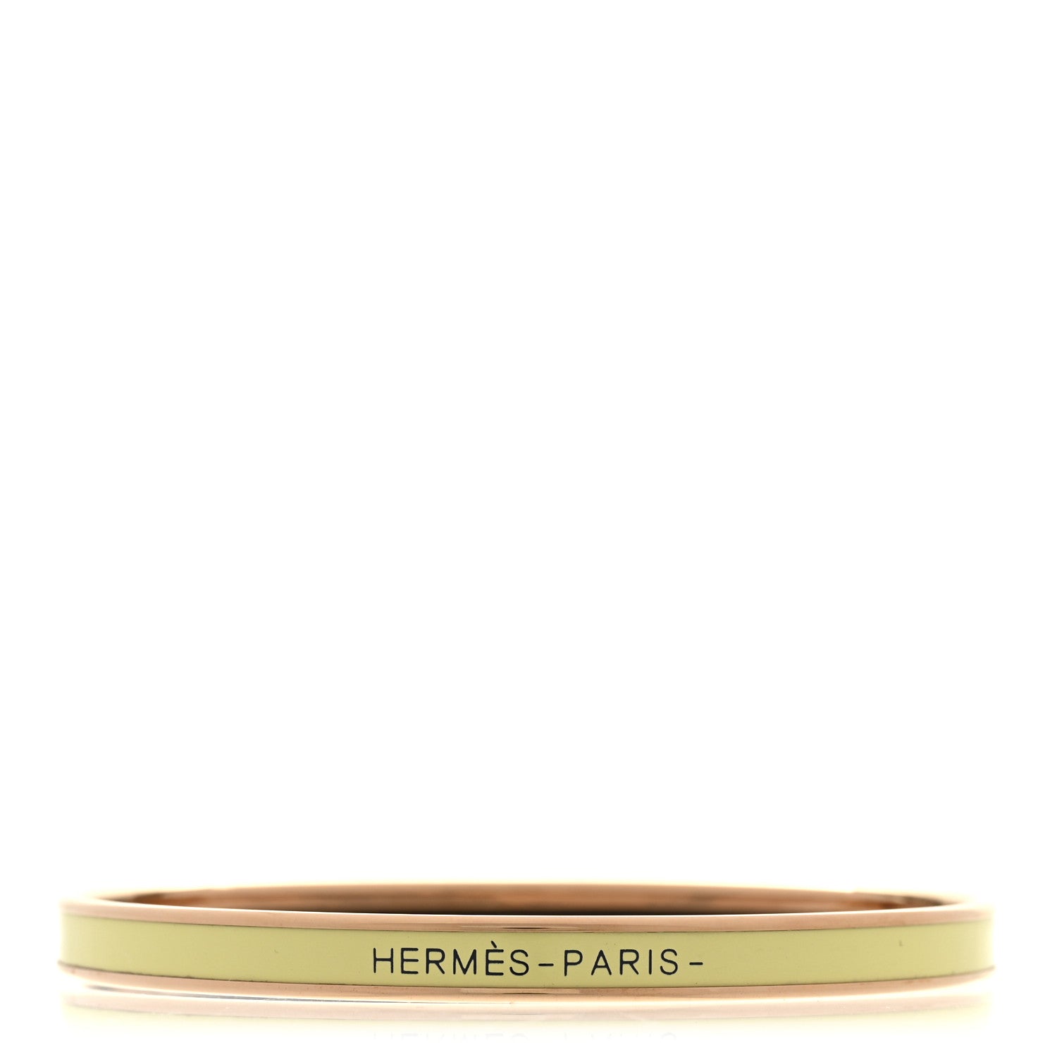 Hermes Enamel Printed Extra Narrow Fusion Bracelet Rose Candeur Poussin 1 of 6
