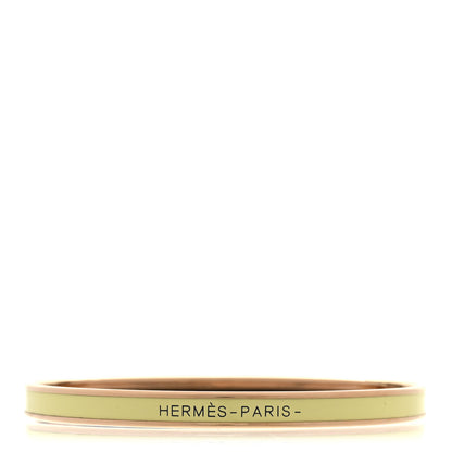 Hermes Enamel Printed Extra Narrow Fusion Bracelet Rose Candeur Poussin 1 of 6