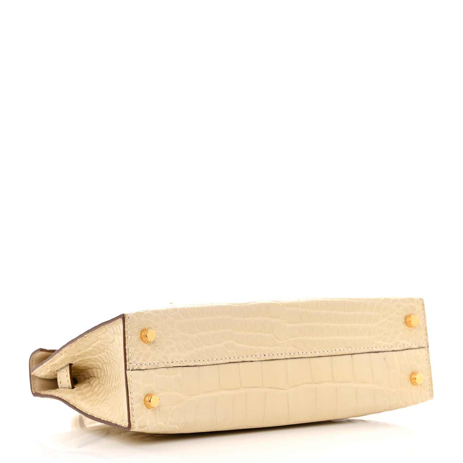 Hermes Matte Alligator Mini Kelly Sellier 20 Vanille 4 of 11